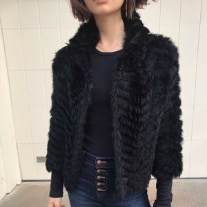 Marc Jacobs Rabbit Fur Jacket Black